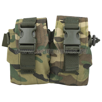 Подсумок для гранаты двойной ("мультикам") (с системой крепления "MOLLE") 