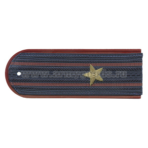 Погоны ФСИН серо-синие с крап. кантом с 2 крап.и просв. на китель, вышит. канителью (майор) на пластике