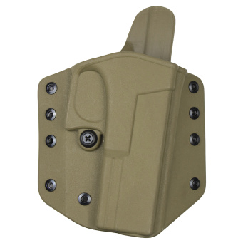 Кобура поясная под пистолет Глок (ударопрочный полиамид) песочная