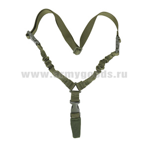 Ремень оружейный одноточечный с резинками тактический оливковый
