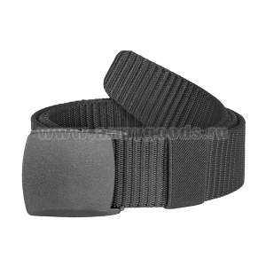 Ремень брючный тесьма (ширина 37 мм) с пластиковой пряжкой-зажимом черный