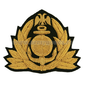 Кокарда канит. (золото 3%) Морской флот (глобус, 8 листиков, с орлом)