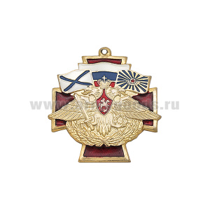 Основание к медали ДМБ (красный крест, флаги вверху)