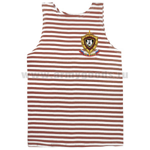 Майка-тельняшка кулирка краповая вышитая ВВ МВД (Тигр)