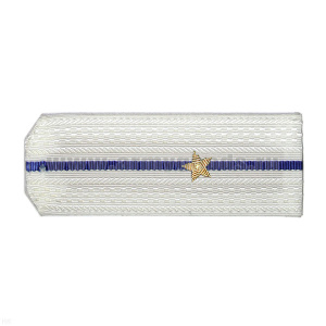 Погоны белые с 1 вас. просв., вышит. канителью (мл. лейтенант)