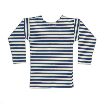 Тельняшка лет. х/б интерлок синяя (небеленая) детская р-ры с 32 по 42