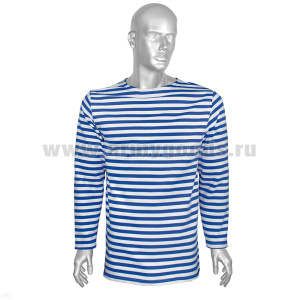 Тельняшка зим. х/б с начесом голубая р-ры с 44 по 60