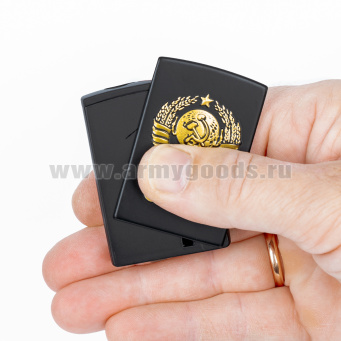 Зажигалка газовая со смещением СССР (герб)