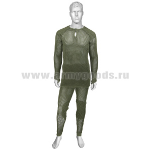 Белье зимнее Телохранитель (оливковая сетка) 60% хлопок, 40% полиэфир (фуфайка и кальсоны)