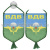 Вымпел шелкография автомоб. на присоске ВДВ (эмблема ВДВ СССР)