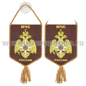 Вымпел шелкография автомоб. на присоске МЧС России (орел МЧС)