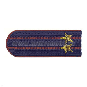 Погоны ФСИН серо-синие с крап. кантом с 2 крап.и просв. на китель, вышит. канителью (подполковник)