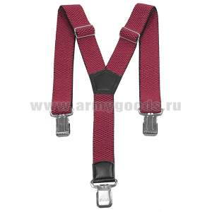 Подтяжки рифленые красные