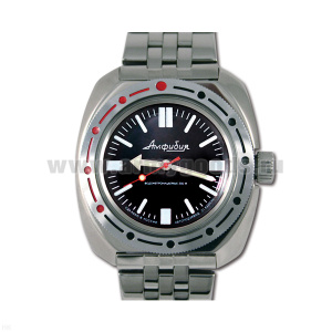 Часы наручные механич. "Амфибия" (водонепроницаемые 200 м, автоподзавод, противоударные)