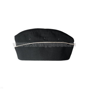 Пилотка ВМФ офицерская нов/обр (черная с 1 белым кантом) п/ш