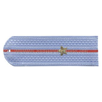 Погоны Полиция нов/обр без канта серо-голуб. вышит. канителью (мл. лейтенант) на пластике