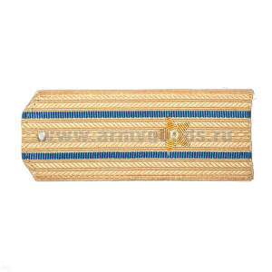 Погоны Авиации ВМФ крем. с 2 голуб. просв., вышит. канителью (майор)