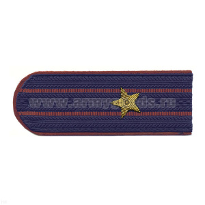 Погоны ФСИН серо-синие с крап. кантом с 2 крап.и просв. на китель, вышит. канителью (майор)