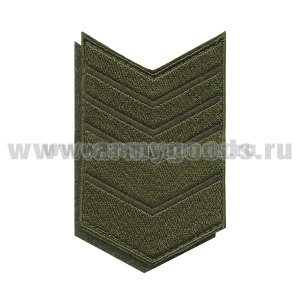 Нашивки вышит. (оливк. фон, оливк. вышивка) для контрактников 13 год (на липучке)