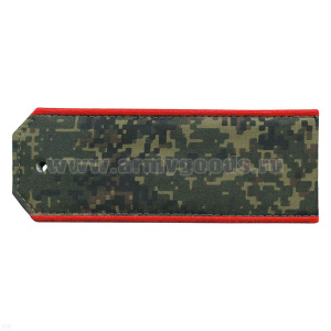 Погоны из рубаш. ткани "русская цифра" с вышит. красн. кантом на рубашку