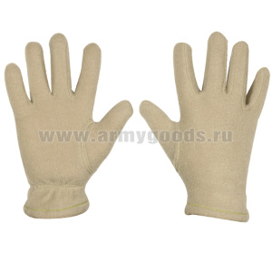 Перчатки флисовые светло-оливковые