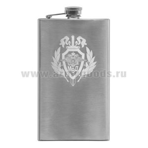 Фляга нерж/ст с лазерной гравировкой МВД (8, 9 или 10 OZ;  240, 270 или 300 мл)