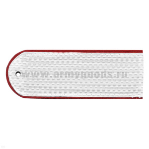 Погоны белые (красн. кант) чист. (Полиция на белую рубашку)