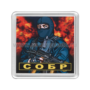 Магнит пластиковый СОБР (боец)