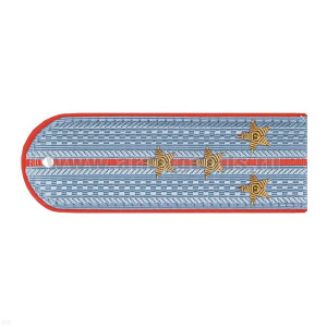 Погоны Полиции (ОВД) серо-голубые с красн. кантом (на рубашку) канитель (капитан)