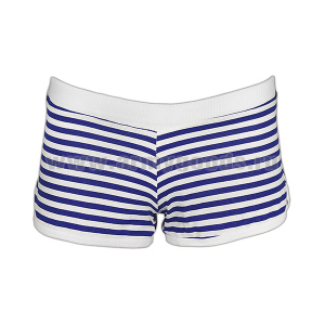 Шорты женские (белые в синюю полоску) 100% хлопок