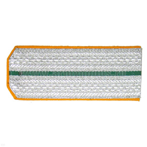 Погоны казачьи серебристые с желтым кантом с 1 зел. просв. (амурское казачество)