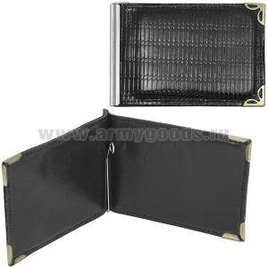 Зажим для денег (кожа) (на магните)