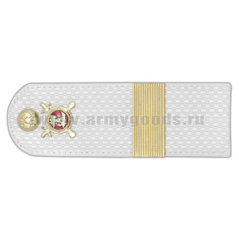 Погоны Полиции (ОВД) на белую рубашку (без канта), укомпл. мет. фурнитурой (ст. сержант) пластик