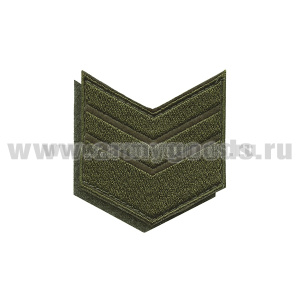 Нашивки вышит. (оливк. фон, оливк. вышивка) для контрактников 7 год (на липучке)