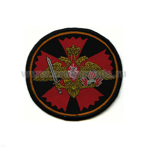 Шеврон тканый Спецназ (кругл. по 210 пр.) (гвоздика с мечом)