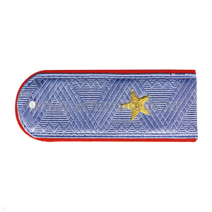 Погоны Полиции (ОВД) генерал-майор на рубашку (голубые с красным кантом)