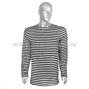 Тельняшка лет. х/б набивная черн.