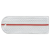 Погоны белые (1 красн. пр) без канта (Полиция на белую рубашку) нов/обр 12 см (пластик)