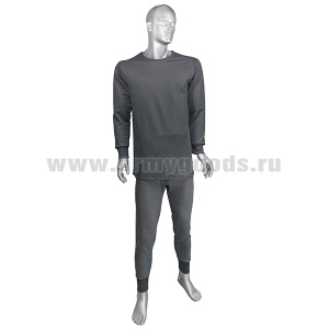 Белье зимнее х/б с начесом серое (фуфайка и кальсоны) для полиции