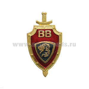 Значок мет. ВВ Конь (серия красн. щит ВВ)