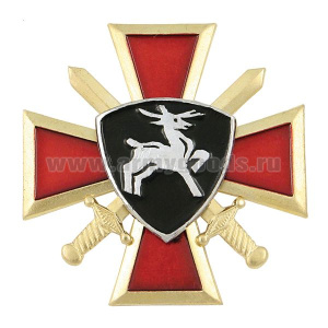 Значок мет. Олень ВВ (крест и мечи)