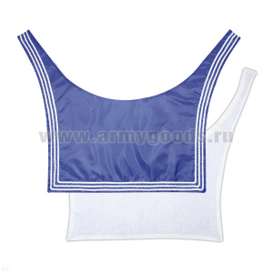 Гюйс ДМБ без рисунка шелк светлый с нашитыми объемными полосами