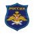 Шеврон вышит. на парад Россия ВВС (синий фон)