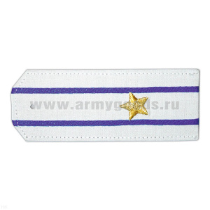 Погоны «машинная вышивка» из рубаш. ткани белые с 2 вышит. вас. просв. с вышитой звездой (майор)
