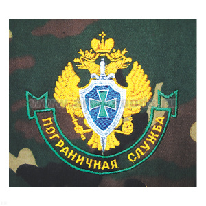 Футболка с вышивкой на груди Пограничная служба, зел. КМФ
