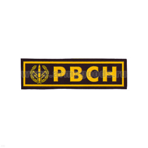 Нашивка на грудь пластизол. РВСН (аббревиат.) черн.