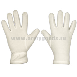 Перчатки флисовые белые