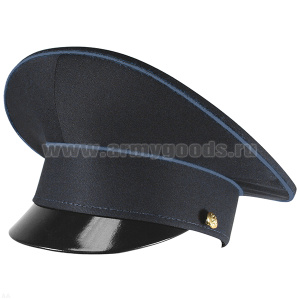 Фуражка простая Юстиция нов/обр темно-синяя с серо-голубым кантом