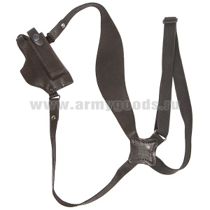 Кобура оперативная под ПМ горизонтальная (с запасной обоймой на кобуре) ОК-24 коричневая