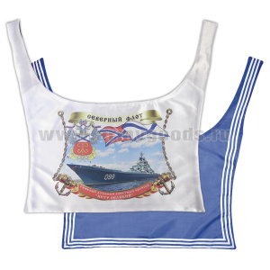 Гюйс ДМБ с рисунком ТАРКР Петр Великий СФ (сублимация) шелк светлый